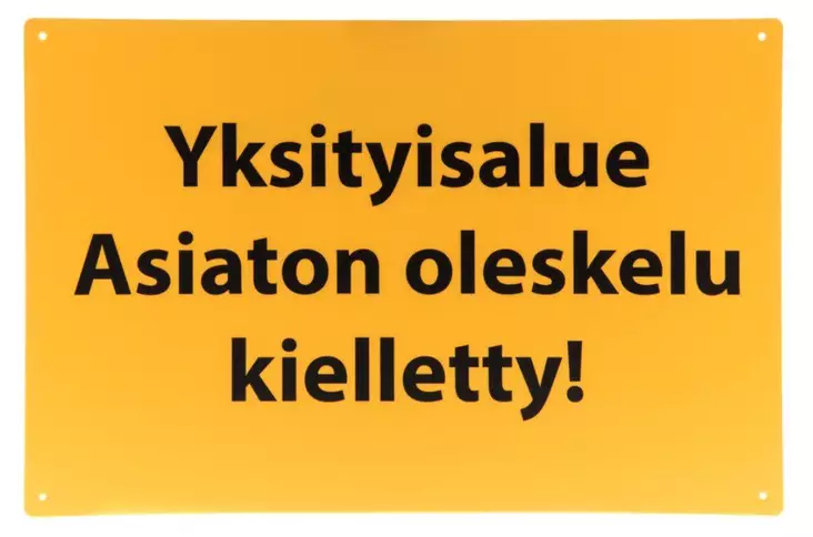 KYLTTI YKSITYISALUE - Varoituskyltit - 67357263 - 1