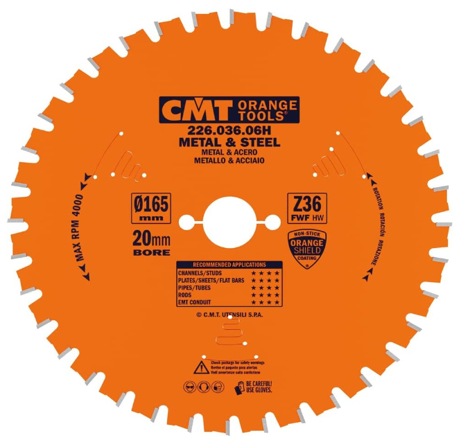 PYÖRÖSAHANTERÄ 165x36Tx20 MM METALLITERÄ - Pyörösahanterät metalli - 63510113 - 1