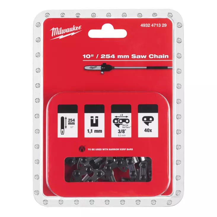 TERÄKETJU 3/8 1.1MM 254 40L M18FOPH - Käsisahat - 635300075 - 1