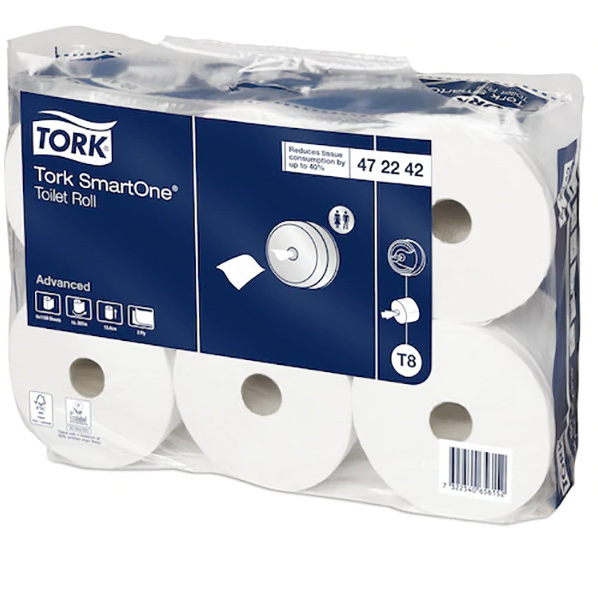 WC-PAPERI SMARTONE T8 TORK 6RL/LTK - Wc-paperit - 675132518 - 1