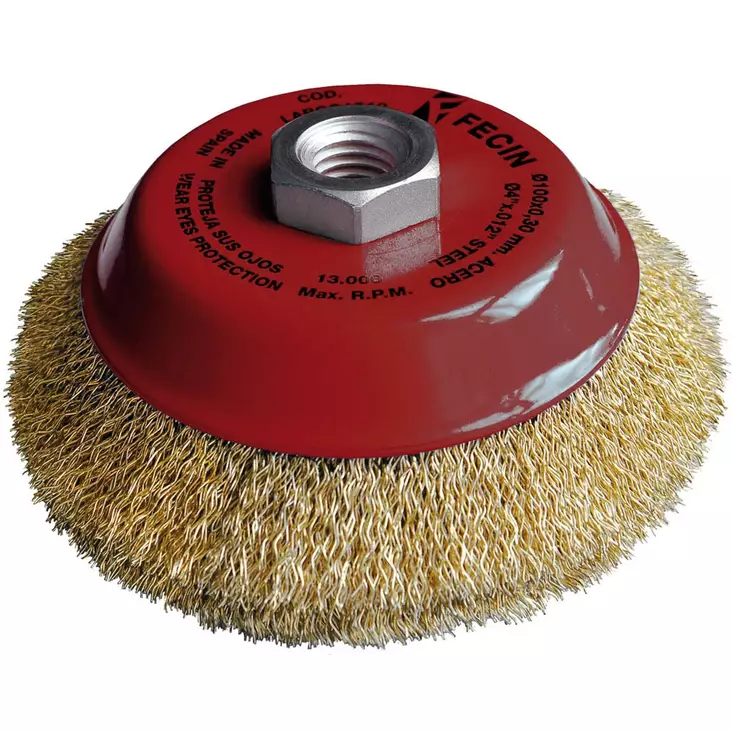 FECIN KUPPITERÄSHARJA MESS 100MM KARTIO - Teräsharjat - 61110089 - 1