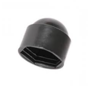 NYLON SUOJAHATTU MUSTA - Mutteri Din 934 messinki/nailon/alumiini - 25010287P - 1